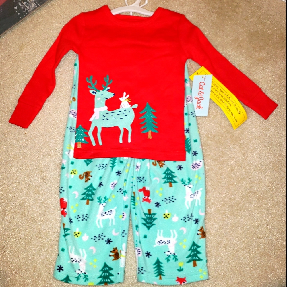 NWT Cat & Jack 2pc winter pj set